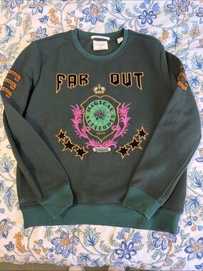 Scotch & Soda Dark Green Crewneck with Multicolor Crest